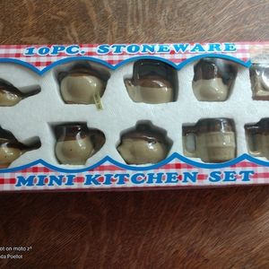 Vintage Child's 10pc Stoneware Kitchen Set